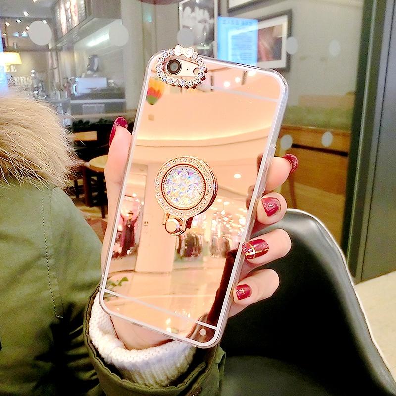 OPPO Casing HP A57 Batu Kristal Air Pelindung Shell OPPOA39 Handphone Cermin Cincin