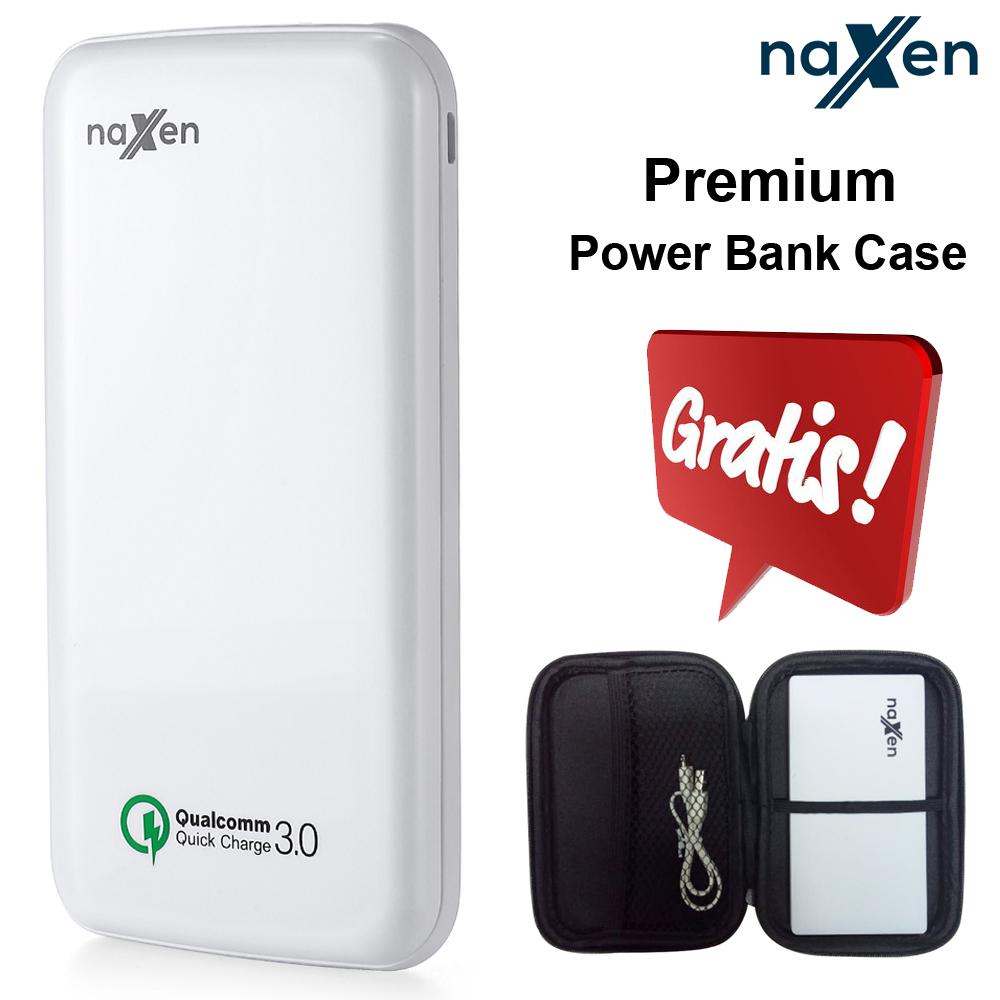 Naxen Power Bank Real Capacity 10000mAh 18W Quick Charger 3.0 Qualcomm Charger Dual USB Port Powerbank External Battery For Iphone Samsung Xiaomi Oppo Vivo Phone FREE POWER BANK CASE RANDOM COLOR