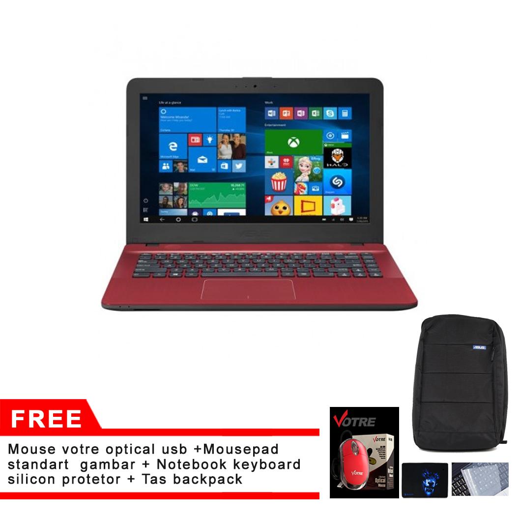 Asus X441UB-GA044T Notebook - Red [14 Inch/ i3-6006U/ MX110/ 4GB/ 1TB/ Win10]
