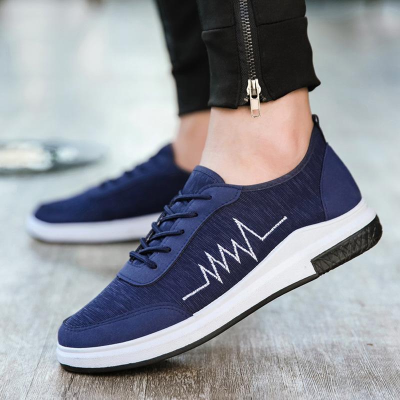 SEPATU SNEAKER COWOK KOREA MURAH IMPOR DEEP BLUE PULSE FASHION STYLE GAYA CASUAL