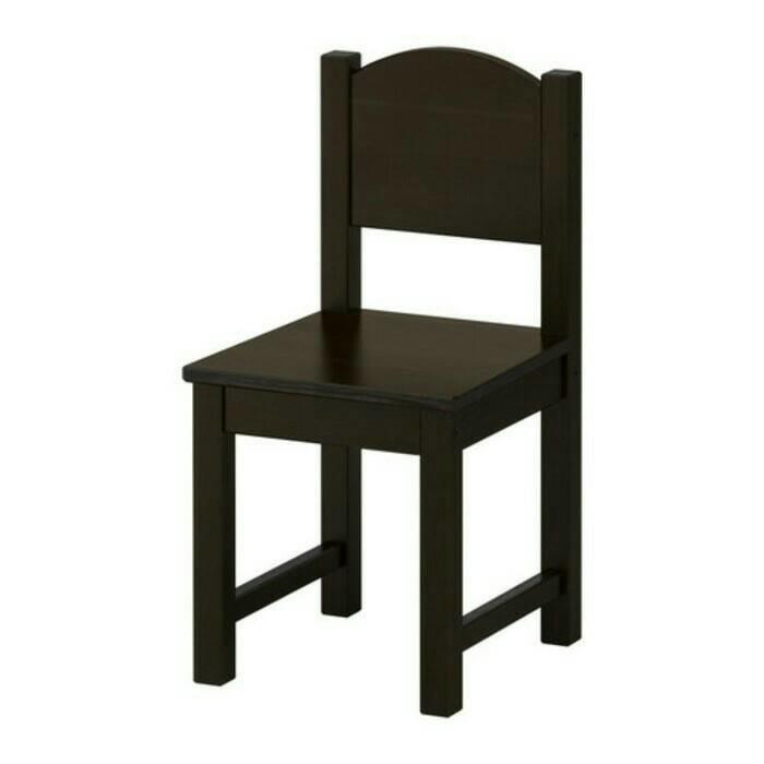 PROMO IKEA SUNDVIK Kursi Anak Kayu, Hitam ORIGINAL