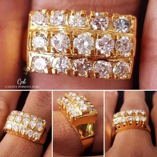 New Cincin Emas 4.30 Gram Berlian Banjar 1.02 Carat Fashion Wanita