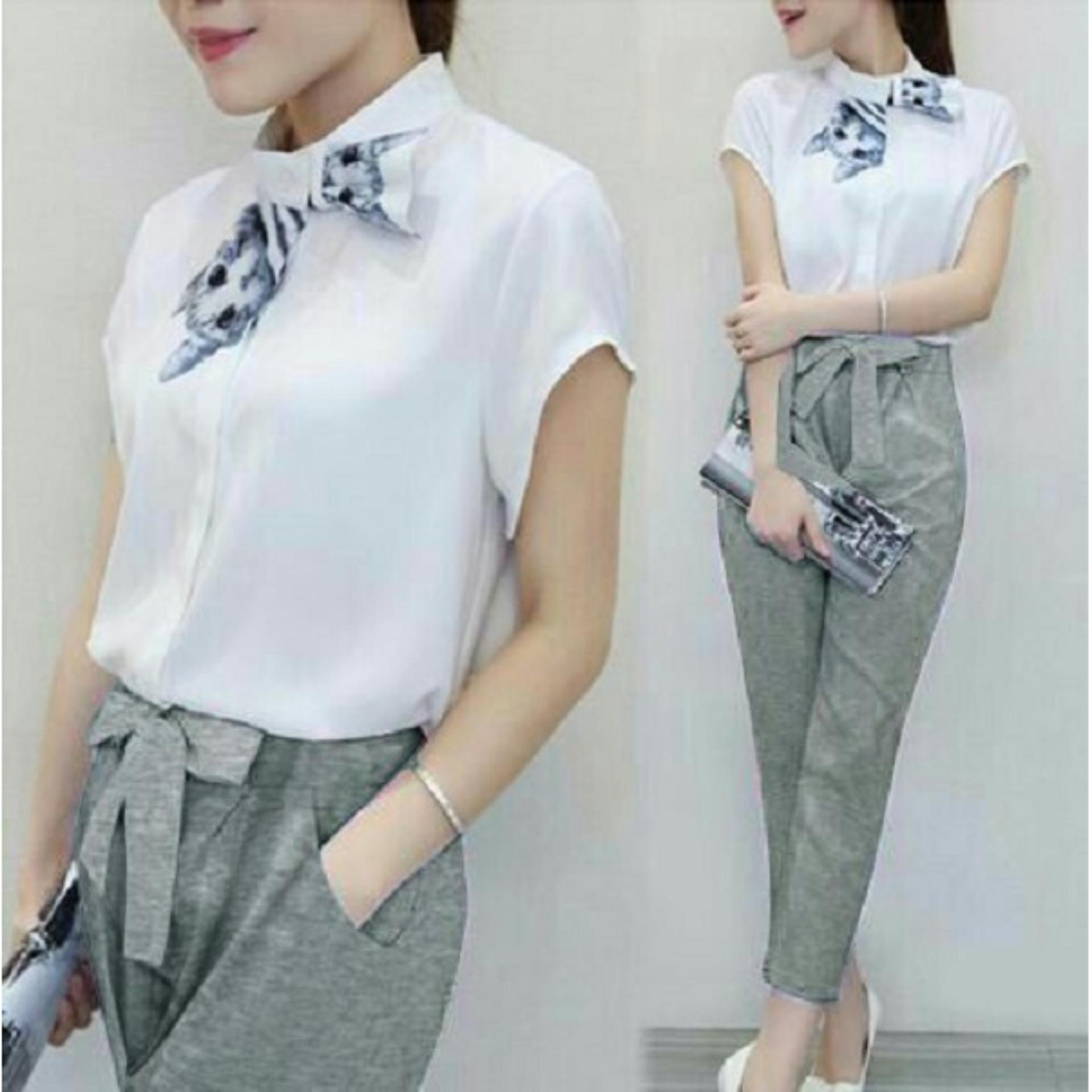 Buy & Sell Cheapest OS CELANA KULOT Best Quality Product Deals T OS Pakaian Wanita Setelan Cattea 2in1 Atasan Dan Celana