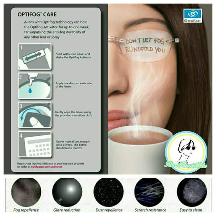 DISKON Lensa Kacamata Minus Plus Essilor Crizal Optifog Anti Embun TERMURAH