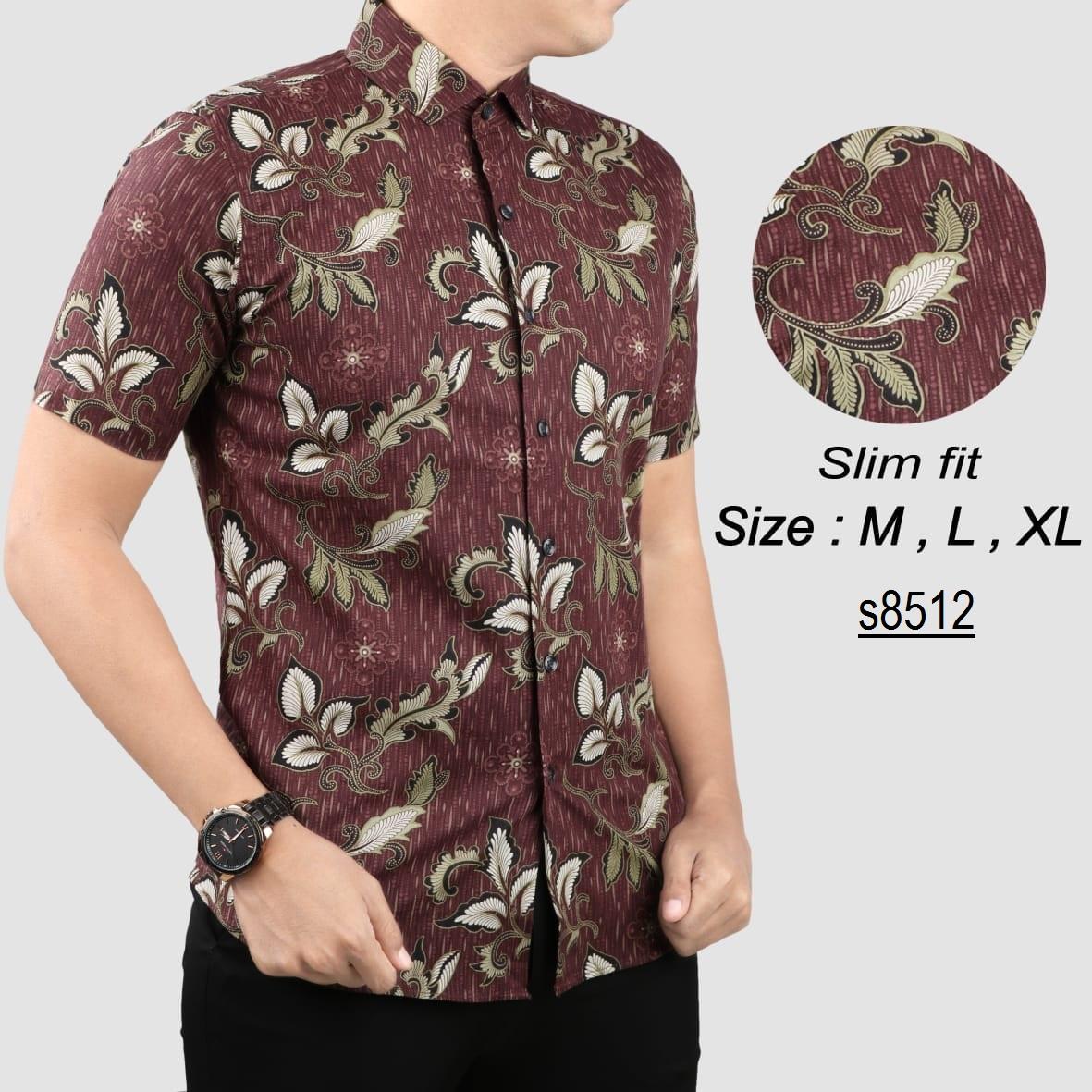 Baju Batik Modern Kemeja Pria Slim fit WW81