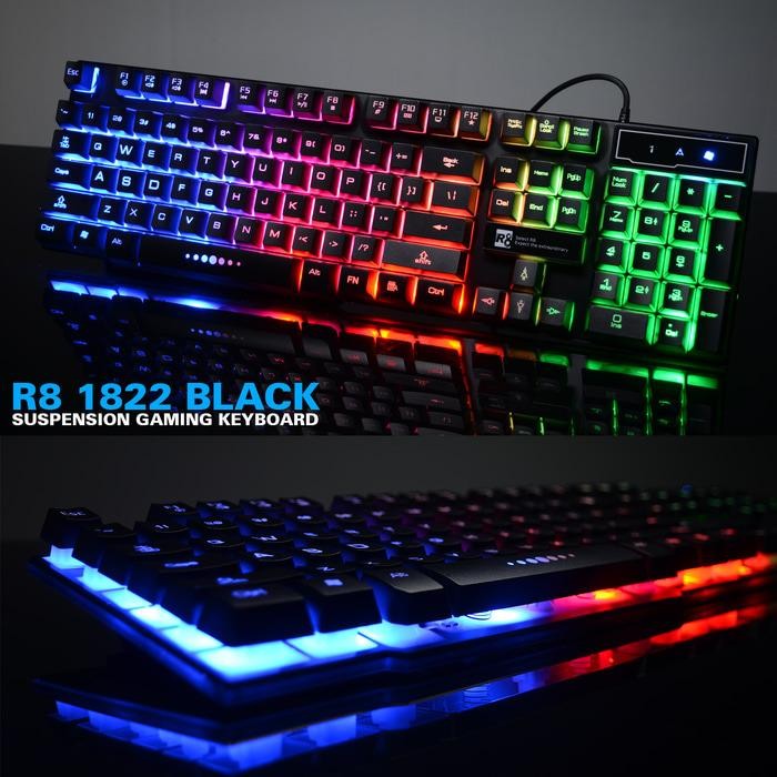 R8 1822 Bakclight Gaming Keyboard - White
