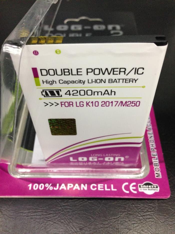 Batre Baterai Double Power Logon LG K10 2017 M250 BL-46G1F BL46G1F- 4200 Mah