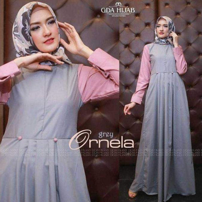 Disc 30{55e037da9a70d2f692182bf73e9ad7c46940d20c7297ef2687c837f7bdb7b002} Gamis Syari Ornela Dress - Muslim Gamis - Murah Wanita - Cantik Dres | Baju Lebaran Muslim