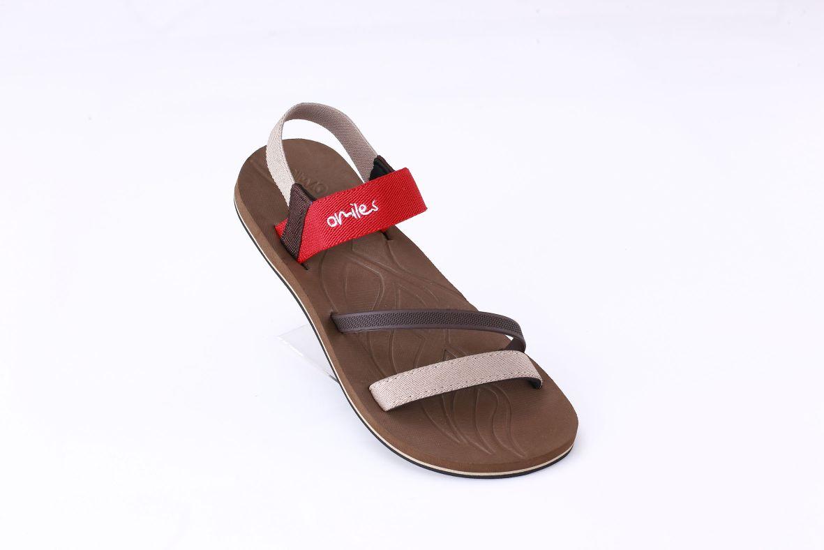 Omiles Kayla Sandal Wanita-Beige Maroon