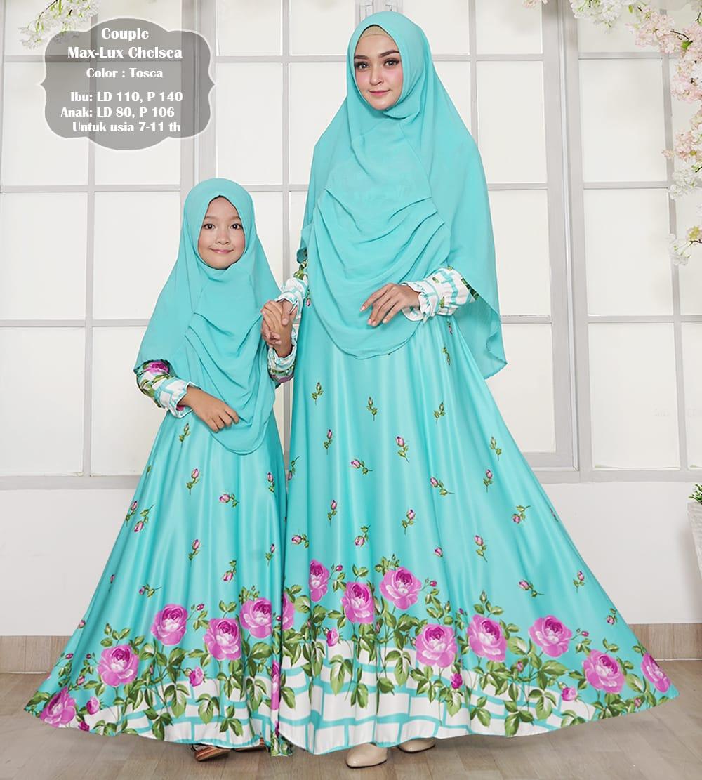 Afifahstore Gamis Muslim Syari Couple Ibu dan Anak Dress Hijab Muslimah Atasan Wanita Maxmara Couple Chelsea