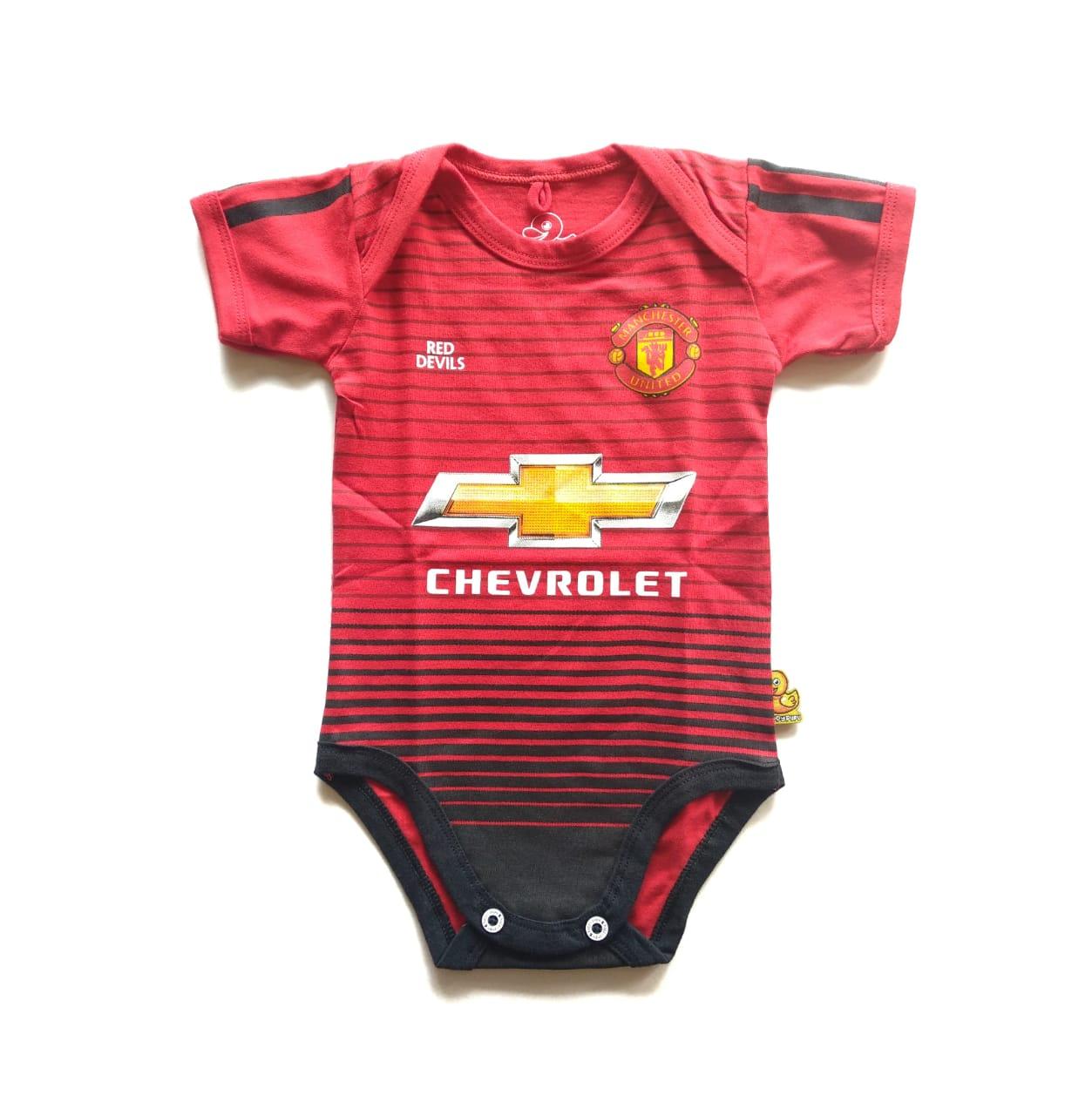 JUMPER - BAJU BOLA BAYI MAN UNITED HOME / BAJU BAYI PEREMPUAN / BAJU BAYI LAKI LAKI / BARU LAHIR ( 0-12 BULAN )