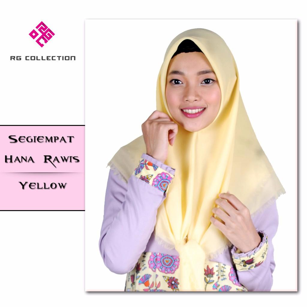 Hijab Polos Segiempat Rawis Square Hanna Rawis