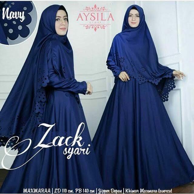 Gamis Muslim Aysila Syar'i Navy