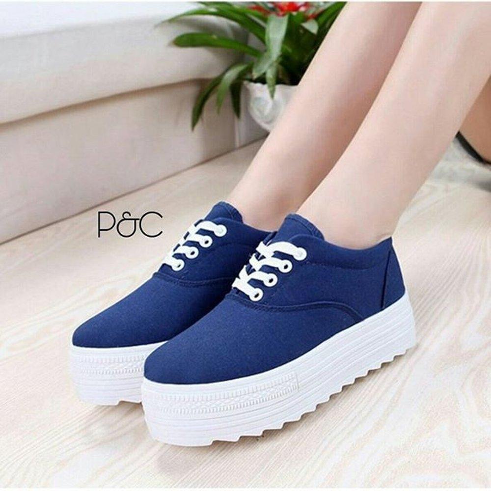 Sepatu murah Sneakers kanvas (5cm) Diskon Lazada