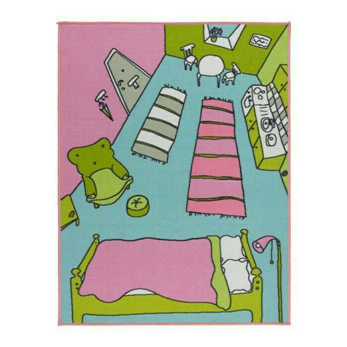 Promo Sale IKEA RUMMET Karpet Anak Bulu Tipis 100X133 Cm- Aneka Warna Terlaris Dan Termurah
