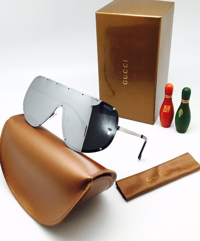 PALING LARIS Kacamata Gucci 66153 Silver Kacamata Wanita Kekinian Cantik Gaya Murah