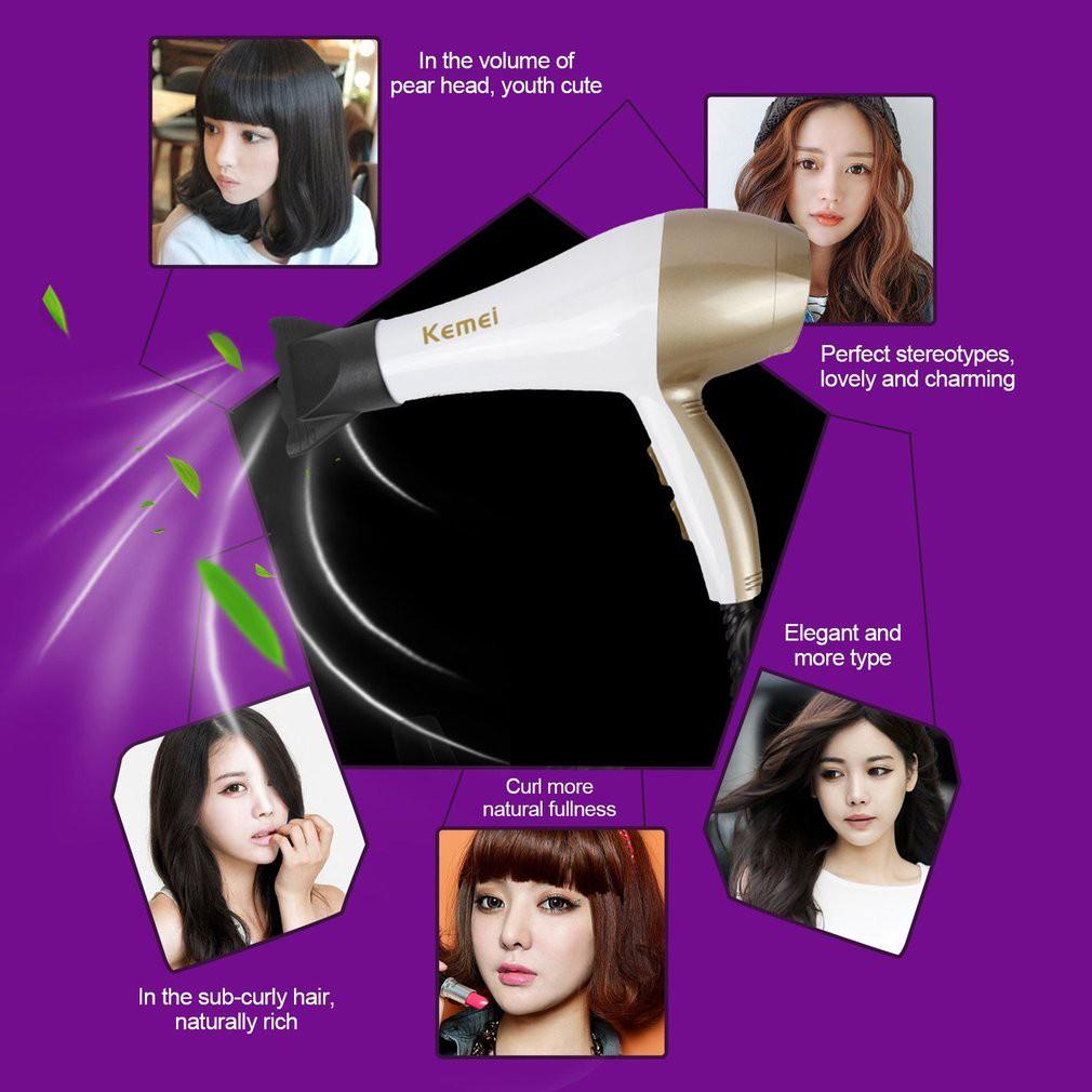 Anion Hair Dryer Profesional 1800W 220V Plug EU KM-810 Untuk Rumah/Hotel