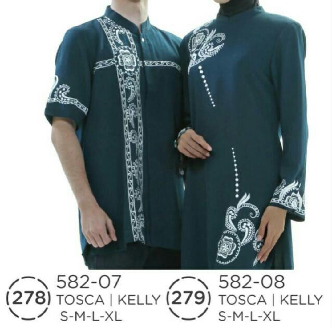 SALE BAJU COUPLE MUSLIM PASANGAN SUAMI ISTRI KOKO PRIA BLOUSE WANITA HIJAU MURAH TERBARU ORIGINAL BAJU LEBARAN