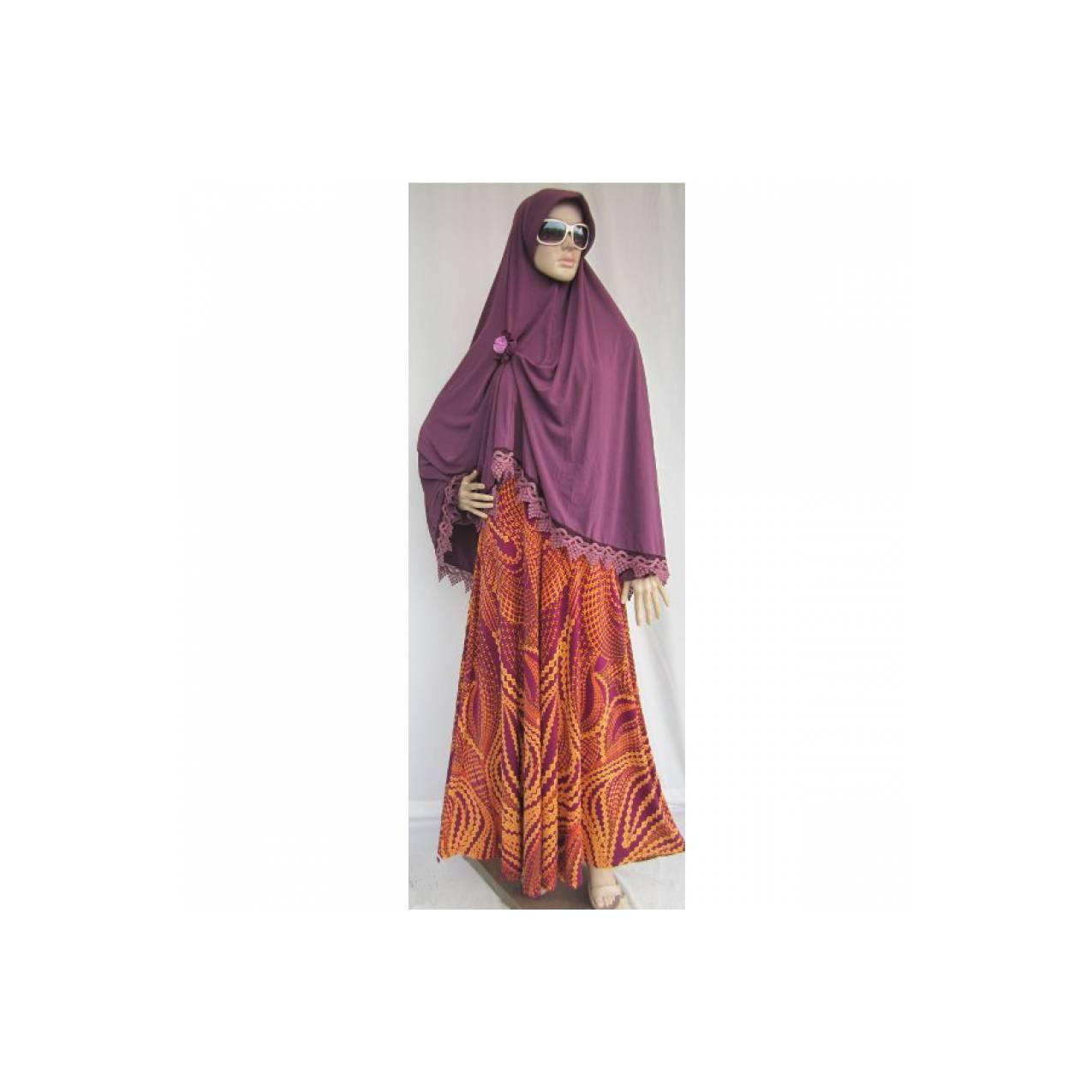 Gamis Syar'i Iwakuni jersey Motif Batik GI9533