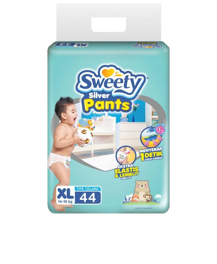 Sweety Silver Pants Popok Bayi dan Anak Unisex Diapers Tipe Celana Size Xl- 44
