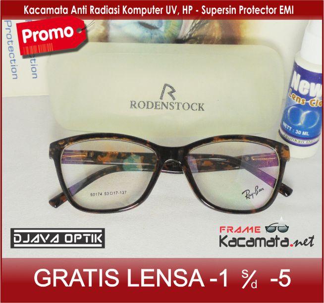Frame Kacamata lensa anti radiasi 50174 + Lensa minus/plus/silinder Kacamata Baca untuk pria & wanita