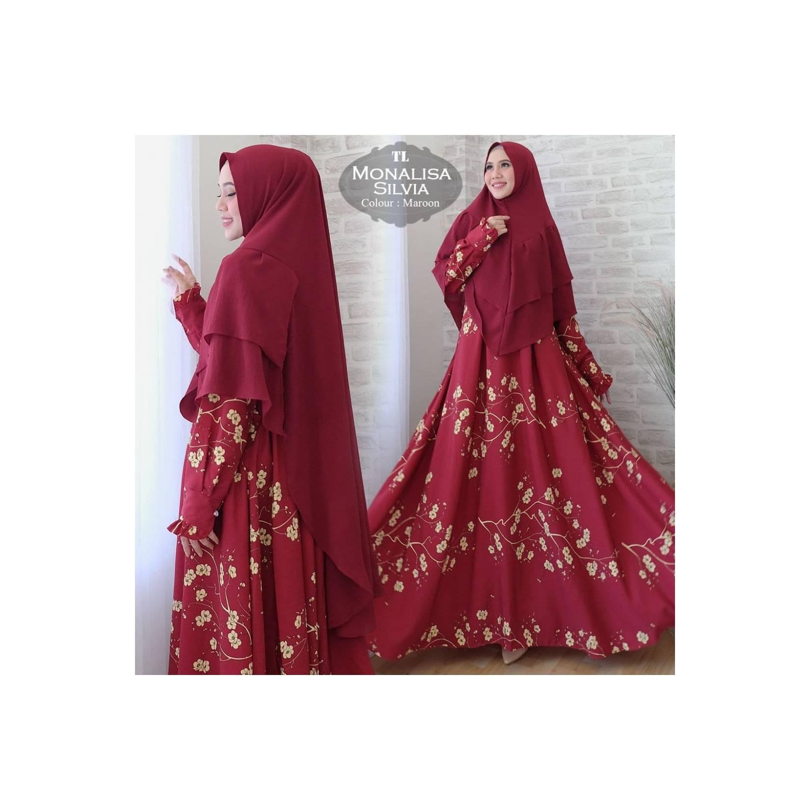 baju muslim wanita gaya gamis panjang 6490