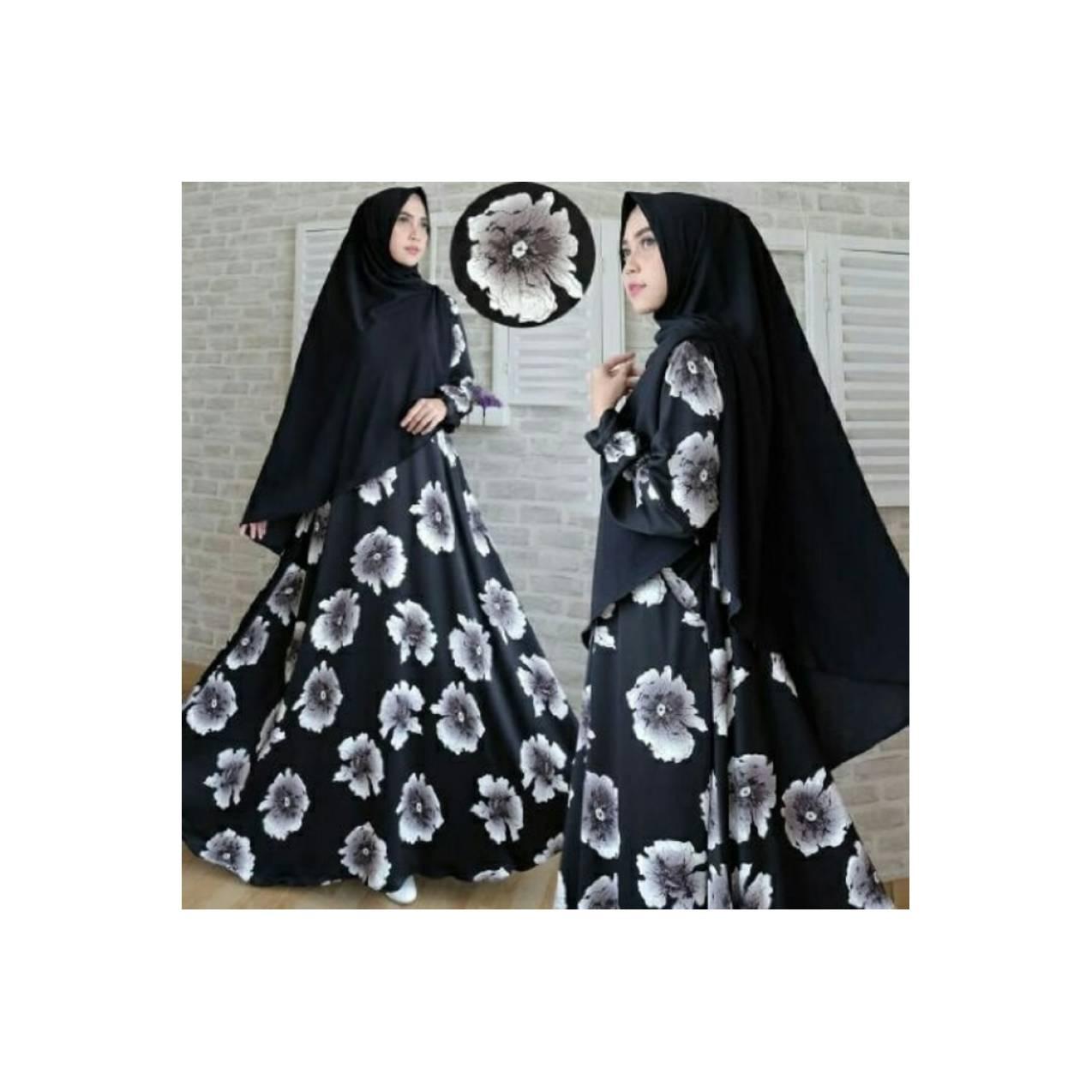 Baju Pengantin Muslimah 120178 GAMIS WANITA ZANITHA SYARI HITAM