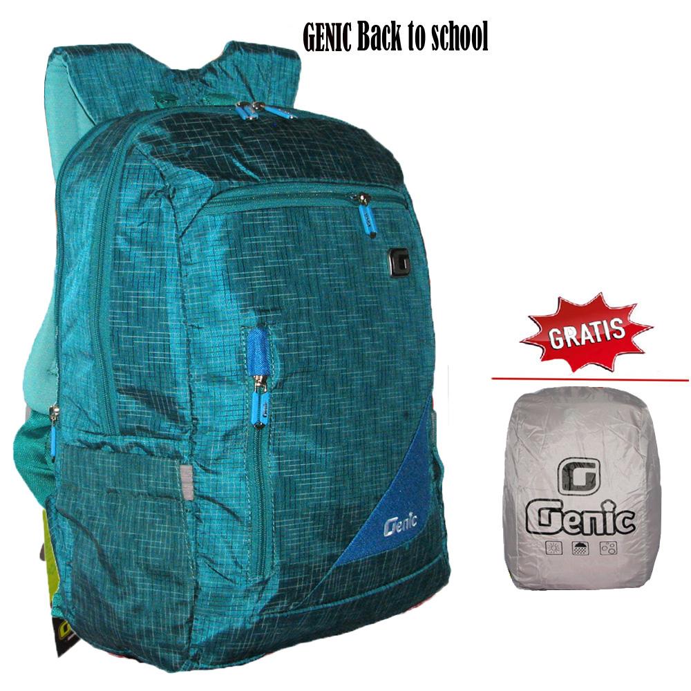 Genic 21978 Tas Ransel / Tas Kerja Backpack Anak Unisex Back To School Casual - hijau