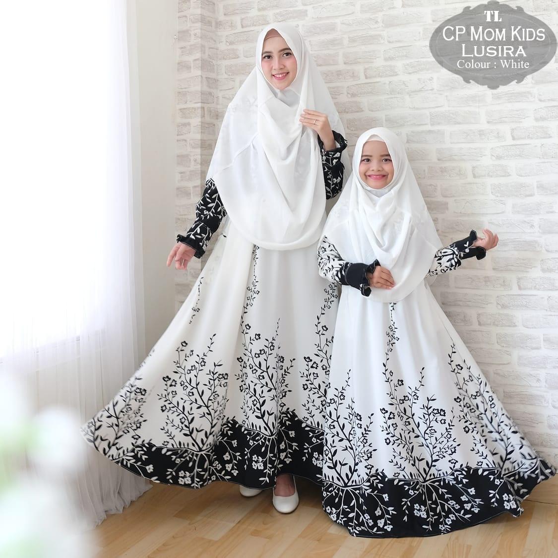 Kiara fashion gamis muslim syari kids lusira ibu dan anak couple baju lebaran terbaru dan terkini fashionable