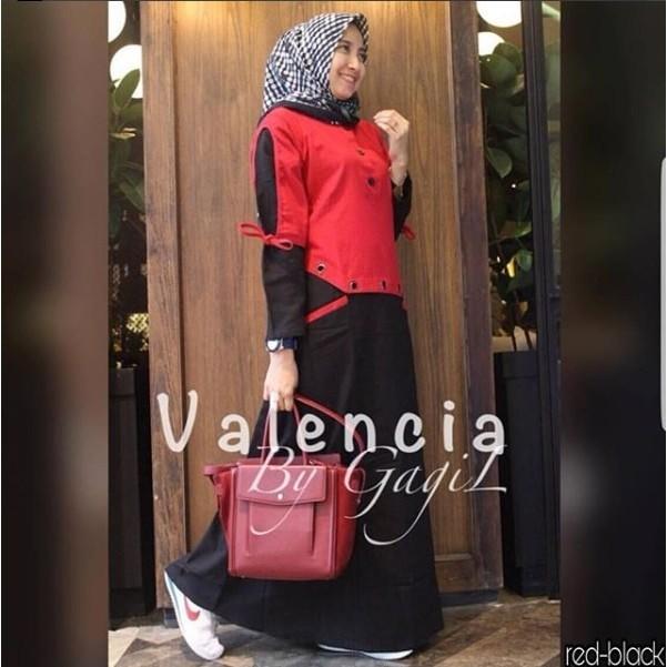 TERMURAH | VALENCIA DRESS | GAMIS MURAH | GAMIS BALOTELLI (ATAS RED)