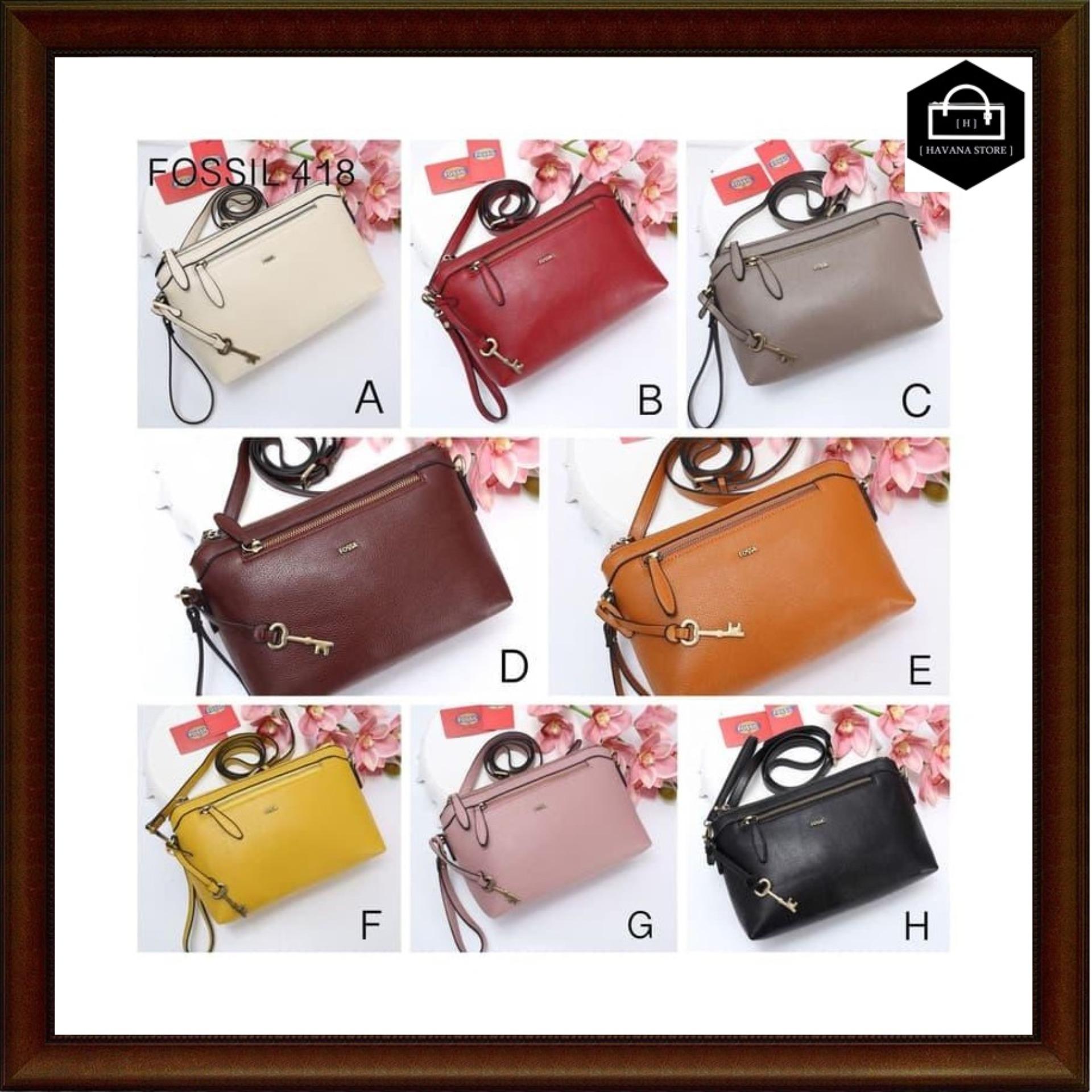 Tas Fossil Easy Bag Togo Leather Semi Premium 418-A170 / bag / branded / mirror / premium / asli / original / impor / batam / bag / tas / handle / jinjing / kulit / gucci / hermes / chanel / lv / louis / fossil / dior / zara / bonia