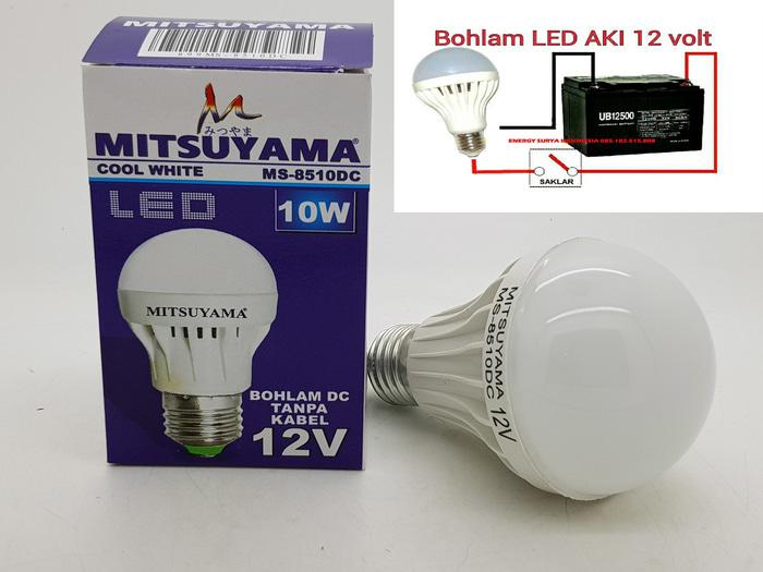 ORIGINAL - Merk MITSUYAMA 10W E27 LAMPU LED 12V DC LED ( LAMPU SOLAR CELL )
