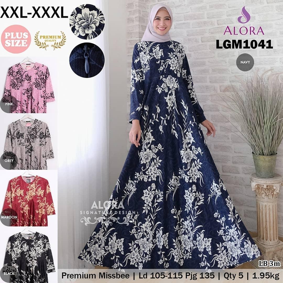 RATU SHOPPING Gamis motif bunga jumbo xxl xxxl lgm1041