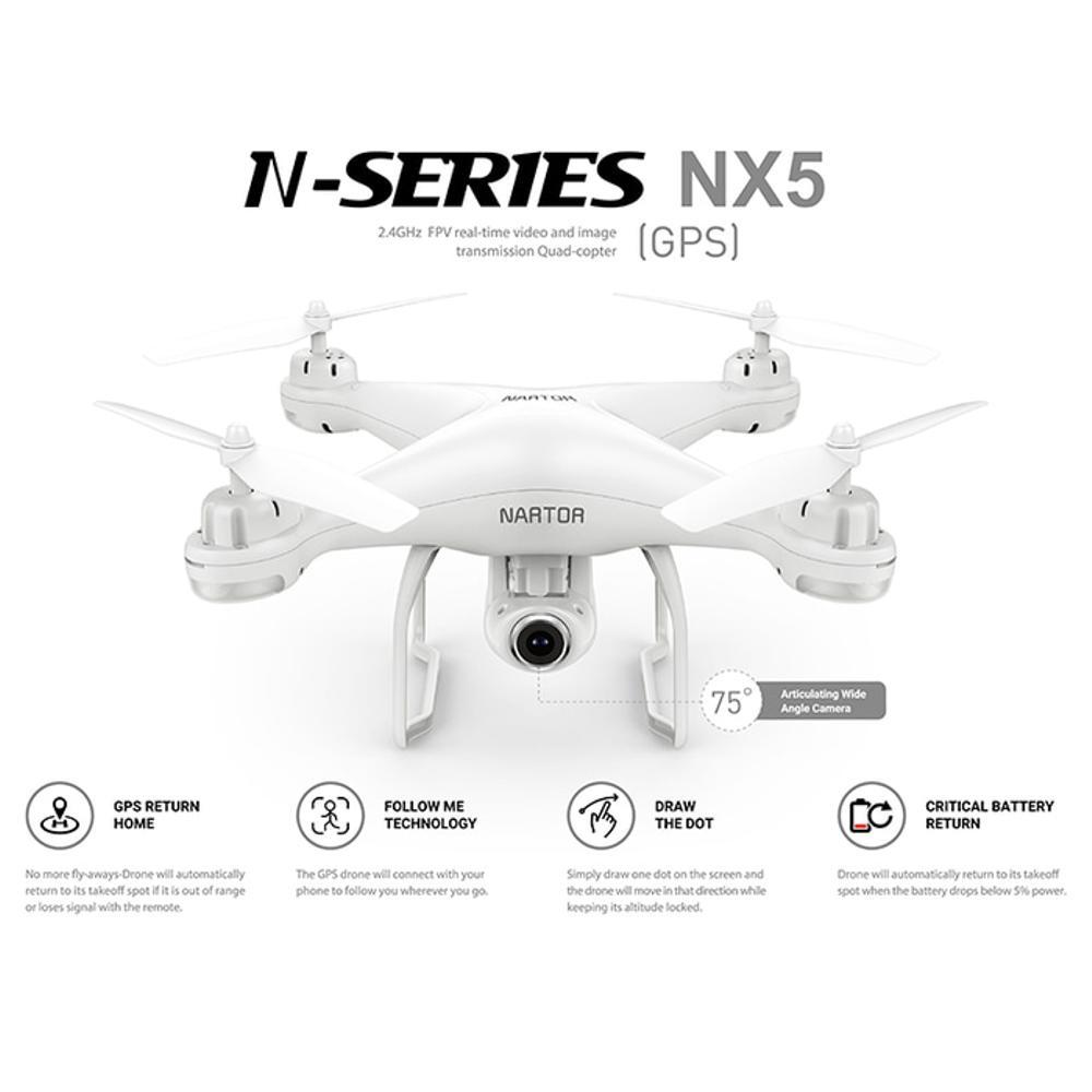 Drone Dengan Dual GPS NSeries NX-5 FPV Camera HD 720p