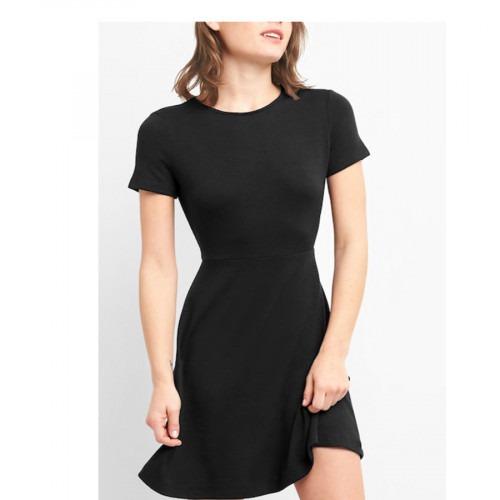 black short sleeve dress