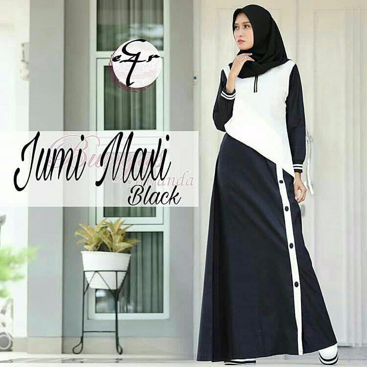 Gamis Jumi Maxi Dress Balotelly Baju Wanita Panjang Muslim Casual Wanita Pakaian Hijab Modern Baju Gaun Pesta Modis Trendy Terbaru 2018