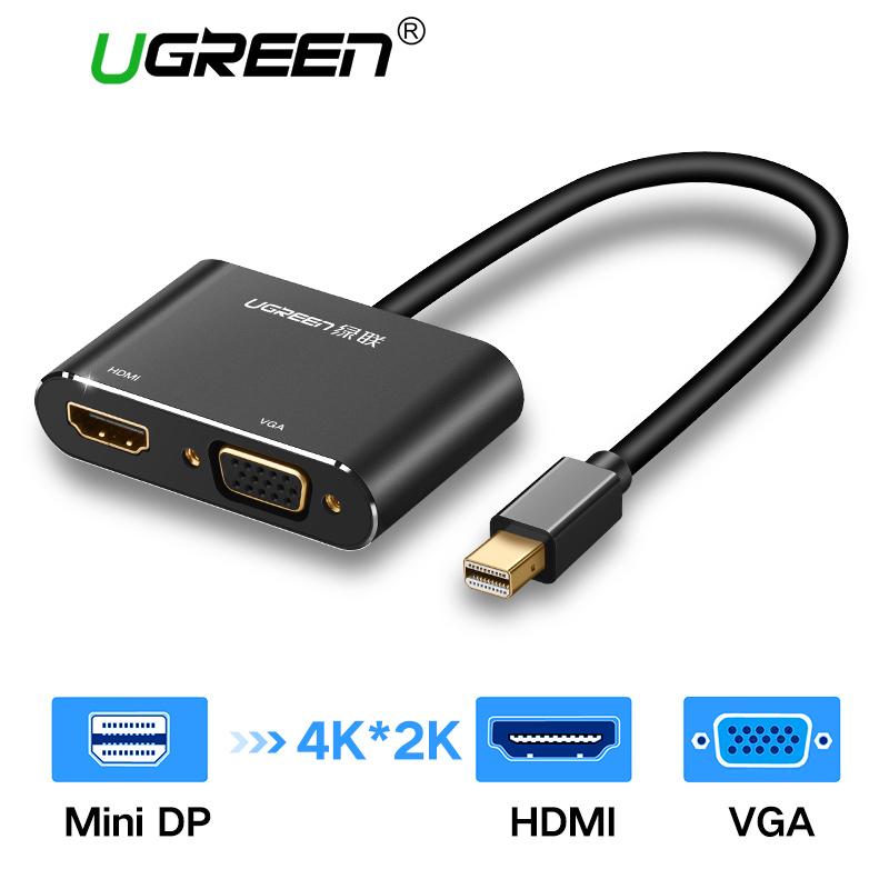 UGREEN Mini DisplayPort to HDMI VGA Adapter Thunderbolt 2 Converter for MacBook Air 13 Surface Pro 4 Mini DisplayPort