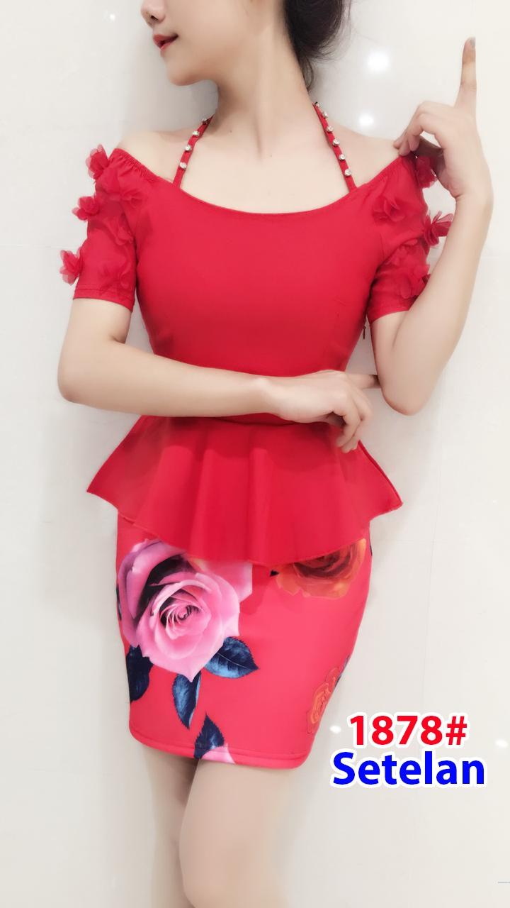 GSD - Setelan Baju Wanita / Setelan Baju dan Rok / Baju Pesta Perempuan - Setelan Impor 1878