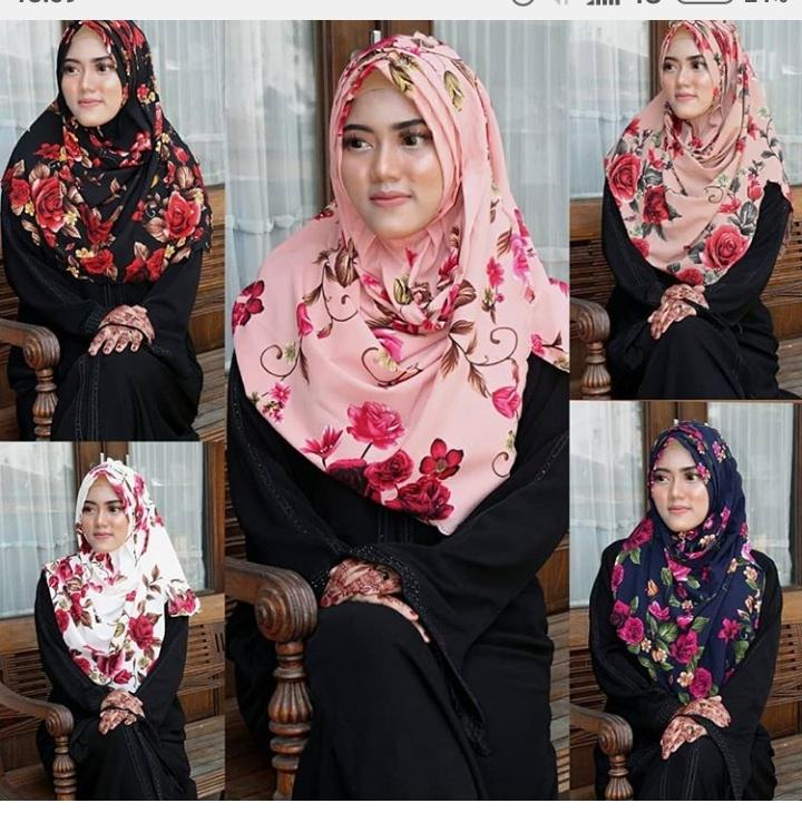 jilbab pashmina instan motif