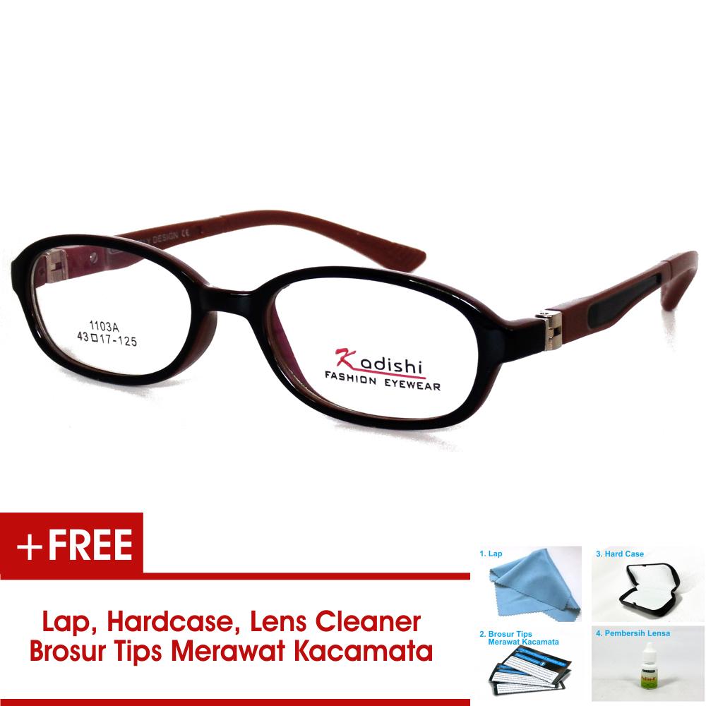 Frame Kacamata Anak FKIDS 1103A Coklat Bisa Dipasang Lensa Minus Di Optik Terdekat