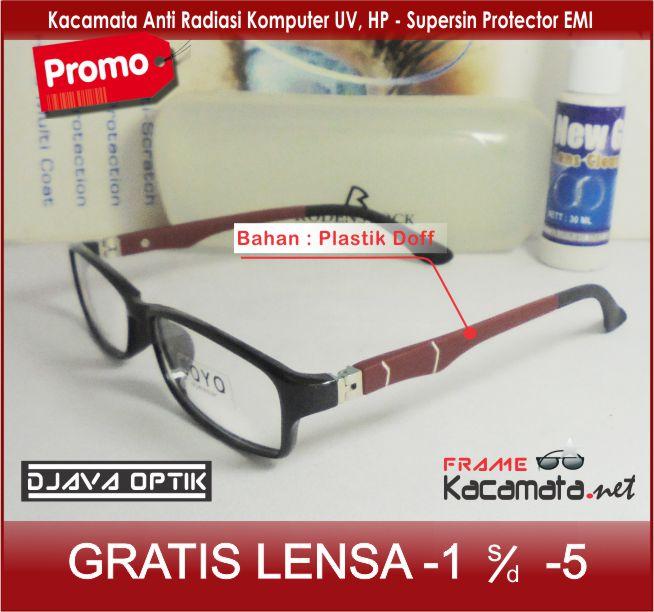 Frame Kacamata 9819 Korea lensa anti radiasi + uv free lensa minus/silinder/plus untuk pria dan wanita