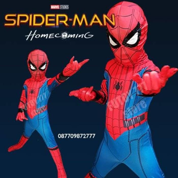 Kostum Spiderman Homecoming anak baju ulang tahun laki home coming