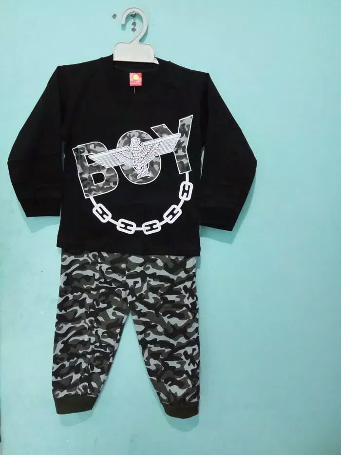 STELAN ANAK COWO LENGAN PANJANG MODEL ARMY BOY 2-3TH ABU-ABU MUDA