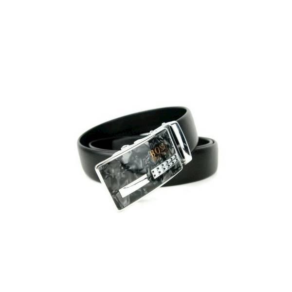 IKAT PINGGANG PRIA IMPORT MODEL REL OTOMATIS HUGO BOSS 11432 HITAM