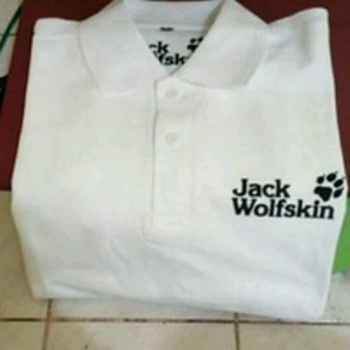 HARGA SPESIAL!!! kaos polo jack wolfskin,t shirt,polo tshirt jack wolfskin putih - hiIdoE