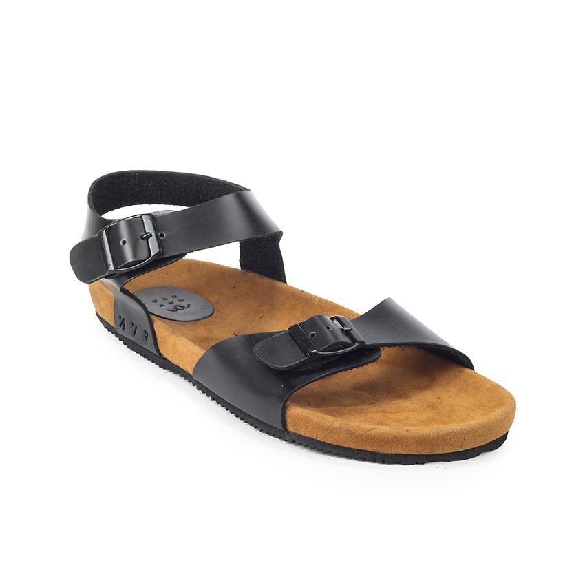 Sandals Tali Kulit Kasual Alfred Black / Model Birkenstock / Sandal Stylish