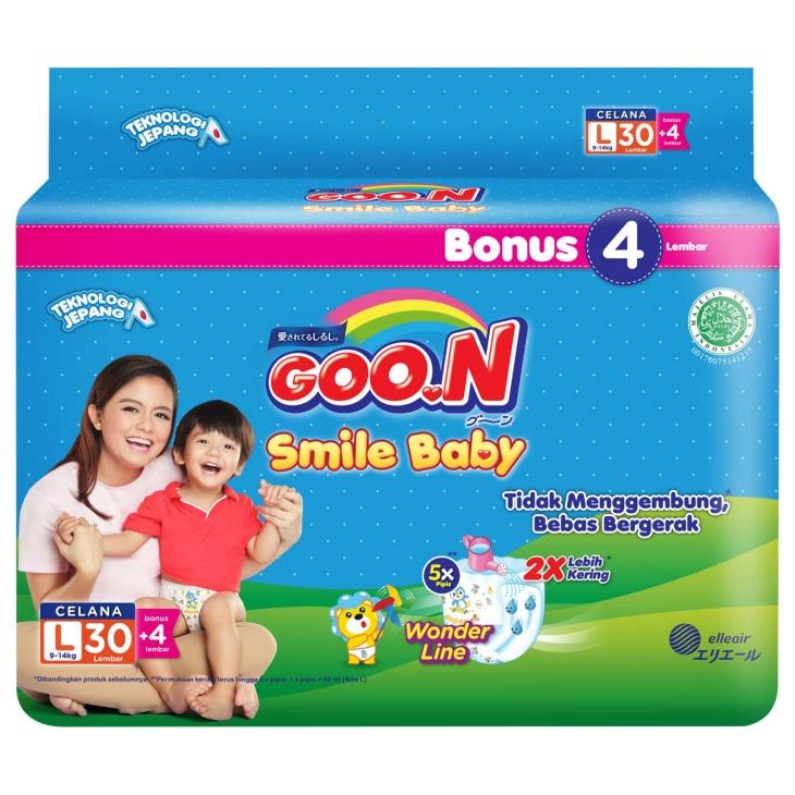 Goon Smile Baby Pants Wonderline Popok Anak Unisex Size L - 30+4