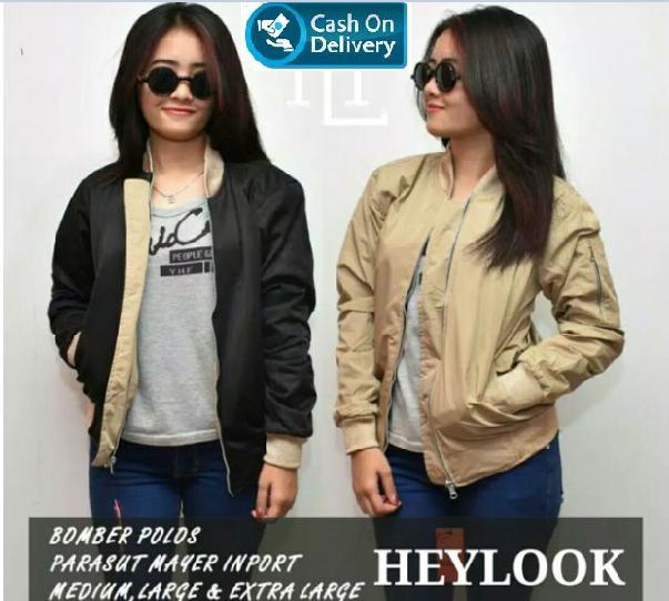 TERBARU JAKET BOMBER BOLAK BALIK WANITA BLAZER PARKA COUPLE CEWEK