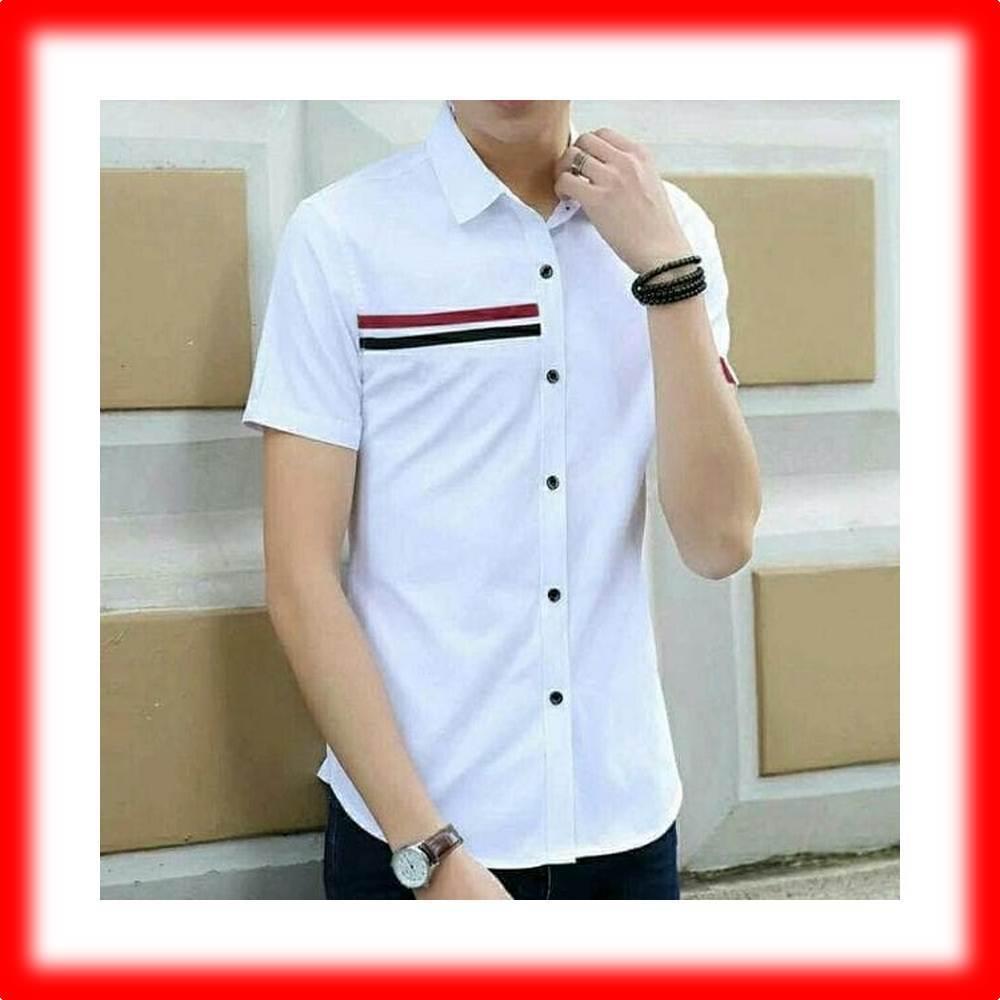 Promo Baju murah Gamis lebaran terkini DL010418 KEMEJA HEM PRIA