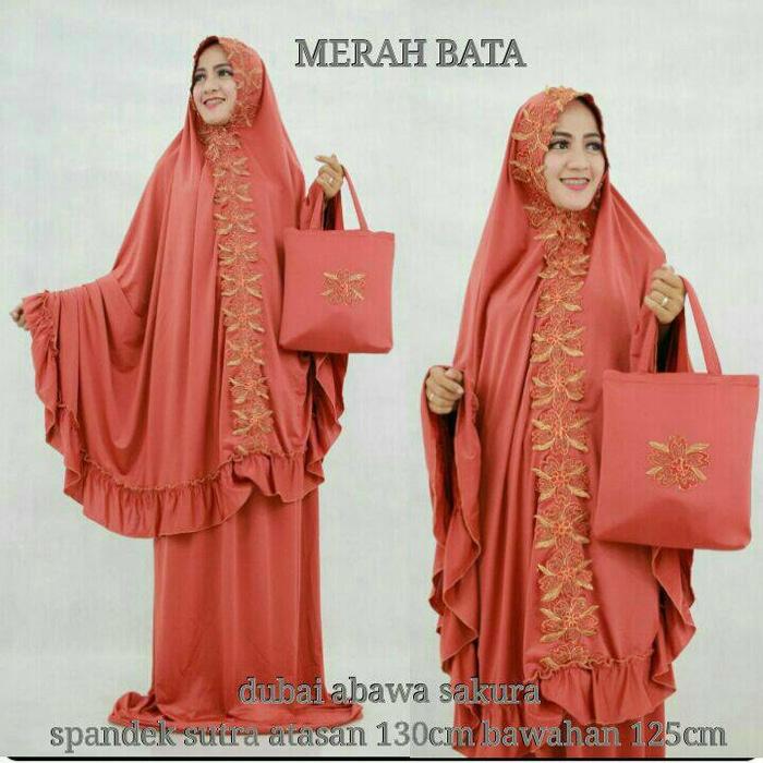 mukena-dubai-cantik-terbaru-spandek-sutra-abawa-merah-bata-termurah MDS